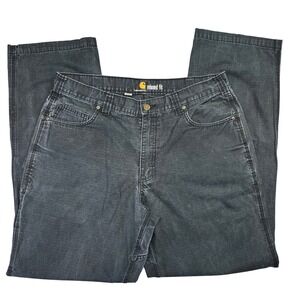 Carhartt Relaxed Fit Faded Black Work Pants Mens 36x34 Cotton Ripstop baggy